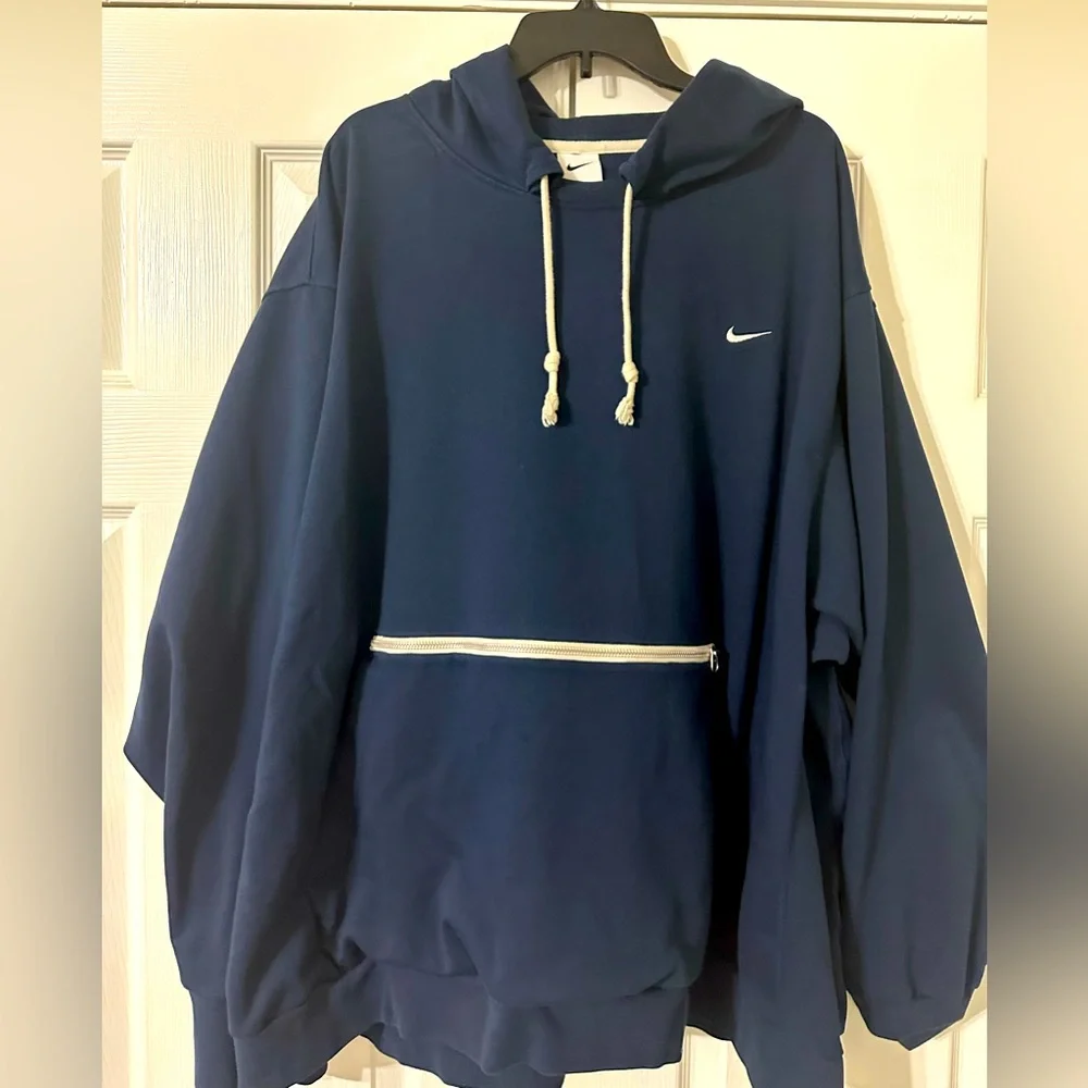 Nike Dri-FIT Navy hoodie w/zipper pocket size 4XL - Picture 1 of 7
